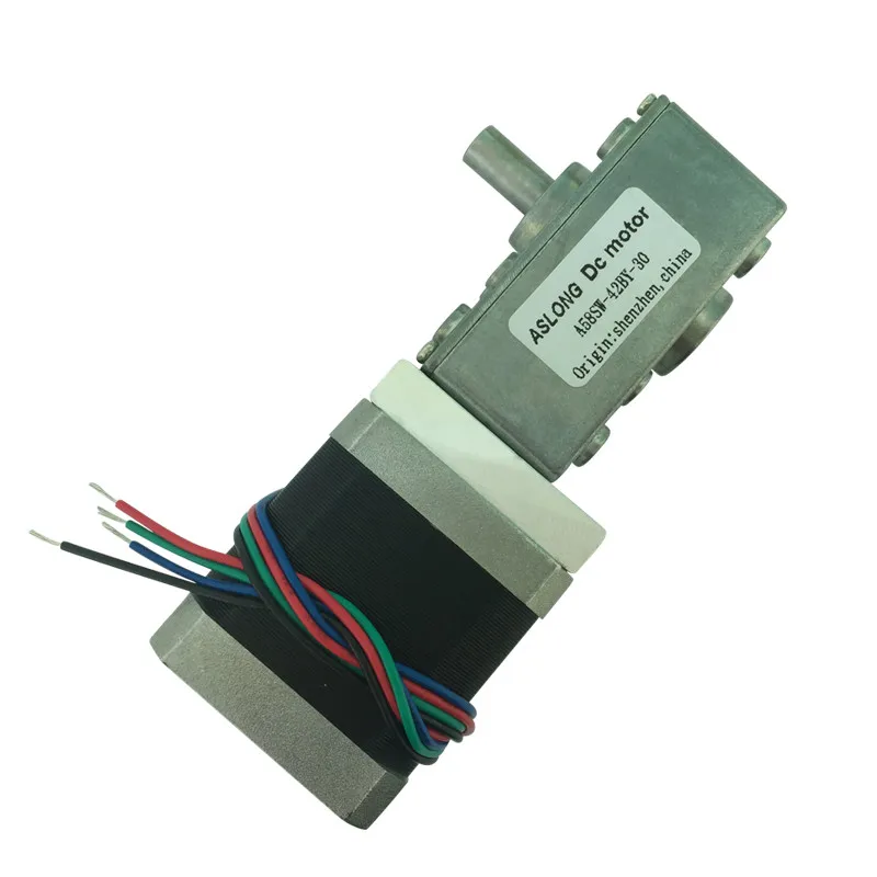 

A58SW-42BY 12 Volts DC Stepping Motoredutores 24 V Motor de Reducao de Engrenagem Do Motor de Passo de Alto Torque Verme Synchro