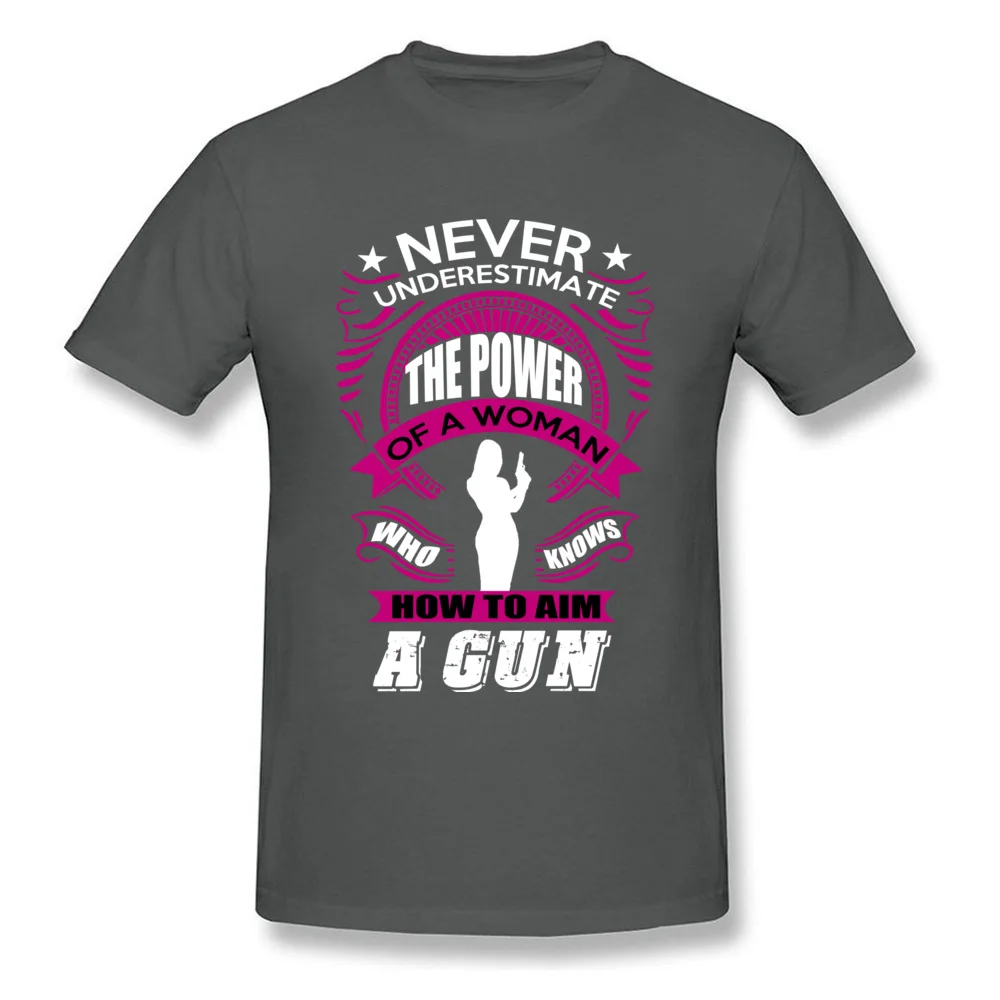 Casual A WOMAN WITH GUN Unique Short Sleeve VALENTINE DAY Tops Shirt 2018 Popular O Neck Cotton Fabric T-shirts Men Top T-shirts A WOMAN WITH GUN carbon