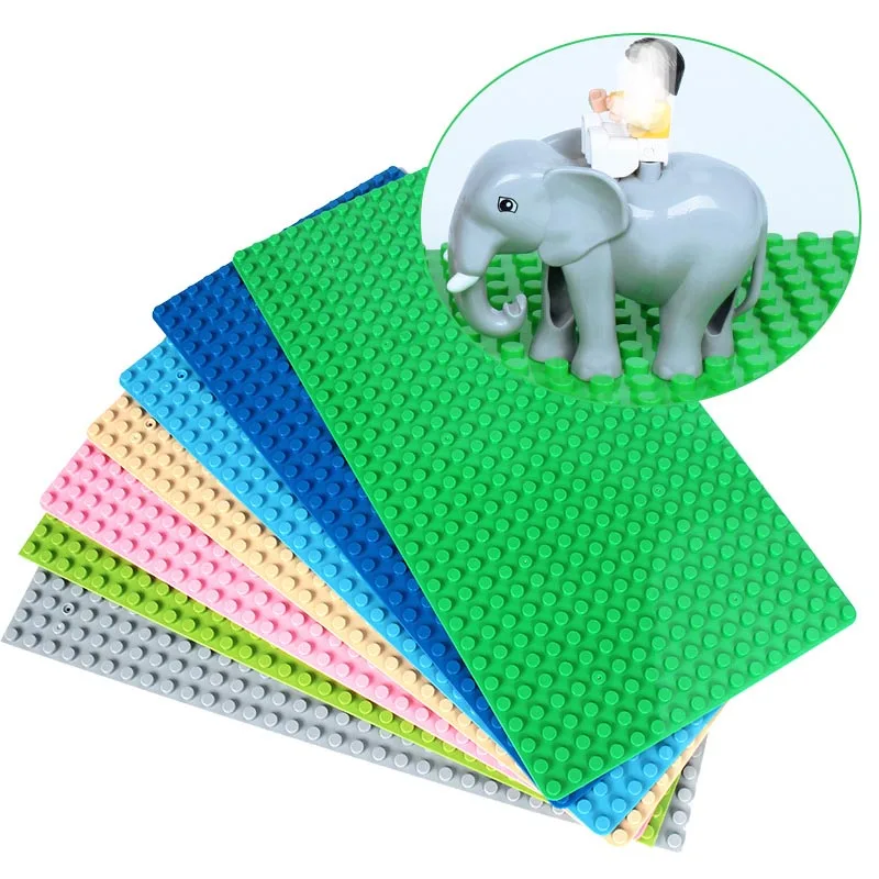 

512 Duploe Big Bricks Base Plate 16*32 Dots 51*25.5cm Baseplate Building Blocks Toys For Children Duplos