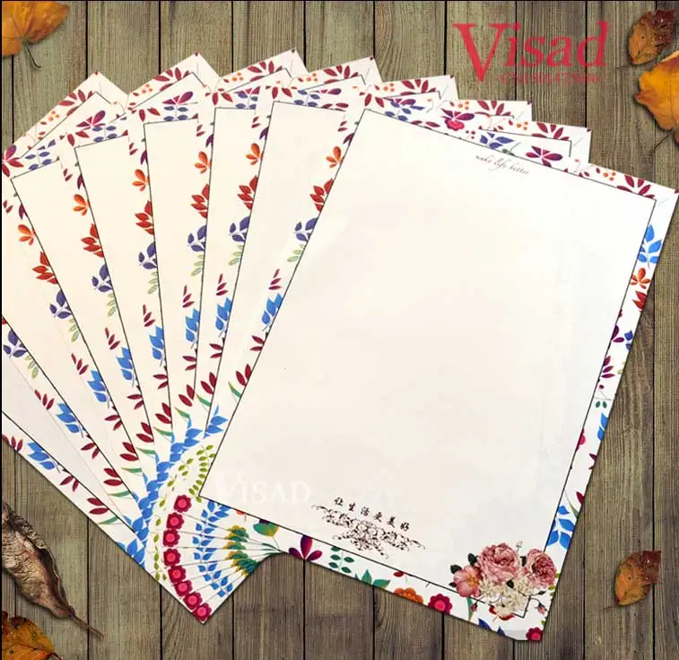 8 pcs 중국어 편지지 편지 papercardboard 시트 편지 쓰기 용지