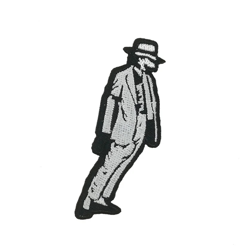 

michael jackson moonwalk patch EMBROIDERED IRON On Patch T shirt Transfer goth APPLIQUE Badge
