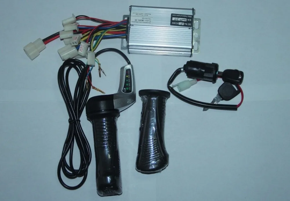 1000W 36V Motor Brushed Speed Controller+Throttle Twist Grips+key ignition switch for Electric
