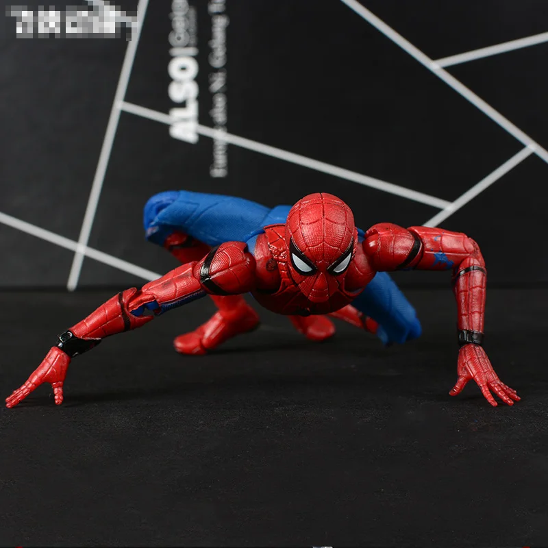 MAFEX047 Marvel Человек-паук супергерой Мстители Человек-паук Питер Паркер возвращение домой Ver. ПВХ фигурка Коллекционная модель игрушки