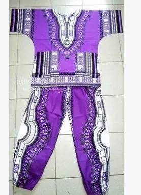 Новинка года Африканский хлопок Дашики платья костюм футболка и Штаны для взрослых в африканском стиле традиционная одежда Базен Riche 041802 - Цвет: 10
