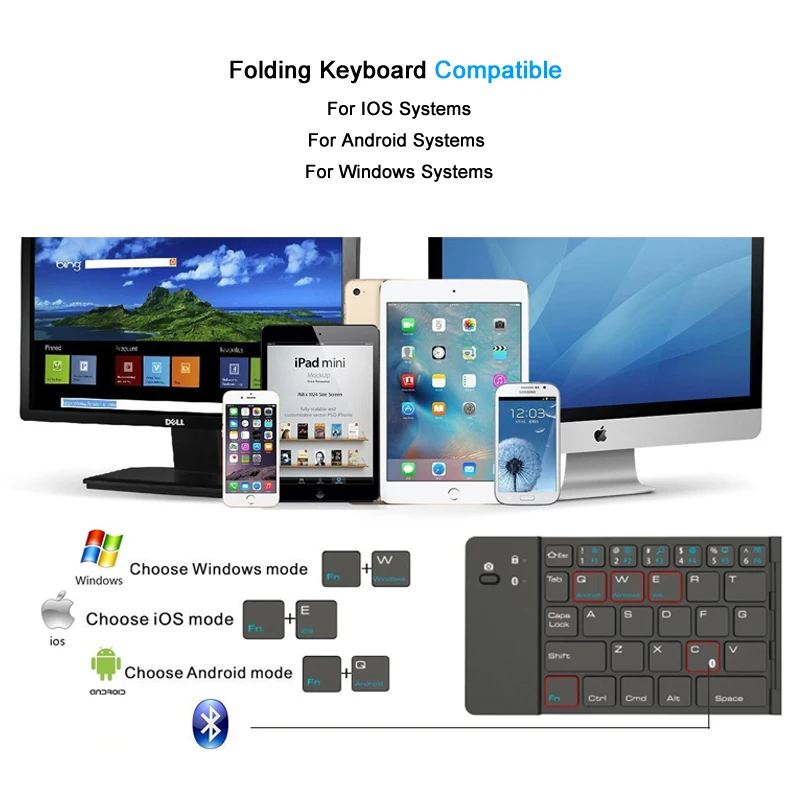4 Foldable Keyboard Bluetooth