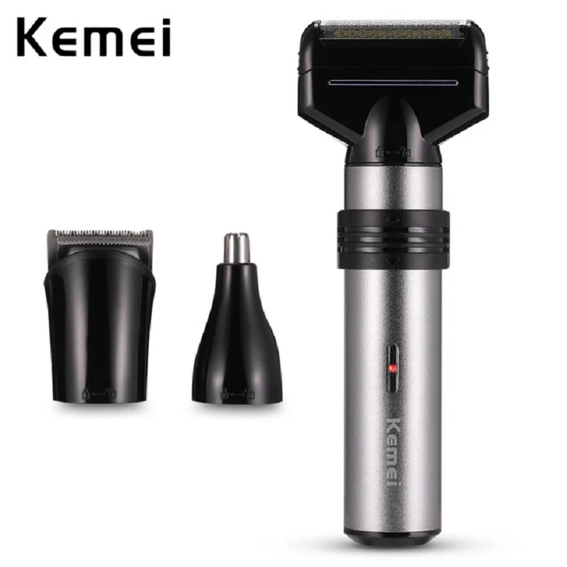 

Kemei Rechargeable Electric Shaver Men 3 In 1 Razor Nose Ear Beard Hair Trimmer Male Use Clipper Shaving Machine Haircut For Men