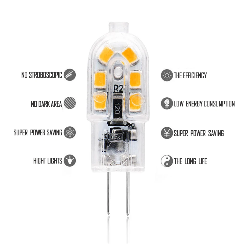 Grensk G4 светодио дный 12 В AC220V SMD2835 светодио дный лампы G4 1 Вт лампа мини ультра яркий люстра фары Замена для галогенные 2700 К 6000 К светодио дный