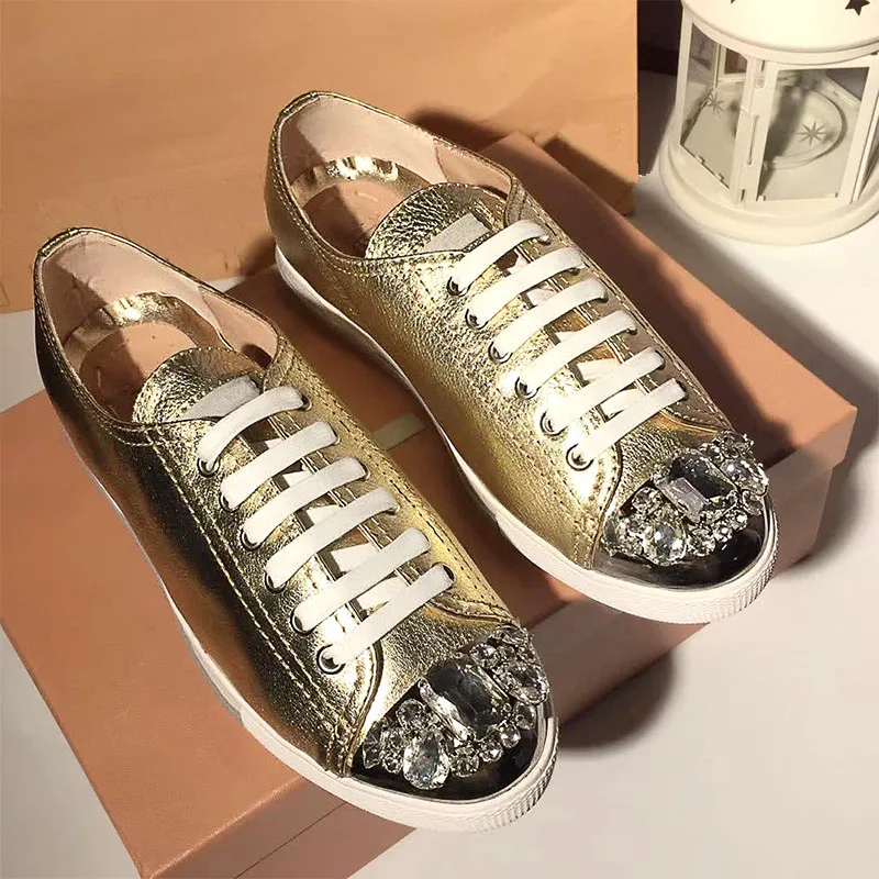 

Hot Rhinestone Sneakers Women Leather Shoes Women Chaussures Femme Casual Fashion Ladies Shoes Chaussures Femme Zapatos De Mujer