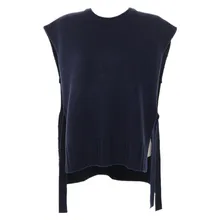 Осень, Свободный жилет с О-образным вырезом, вязаный свитер без рукавов, женские свитера, жилеты, пуловер, жилет