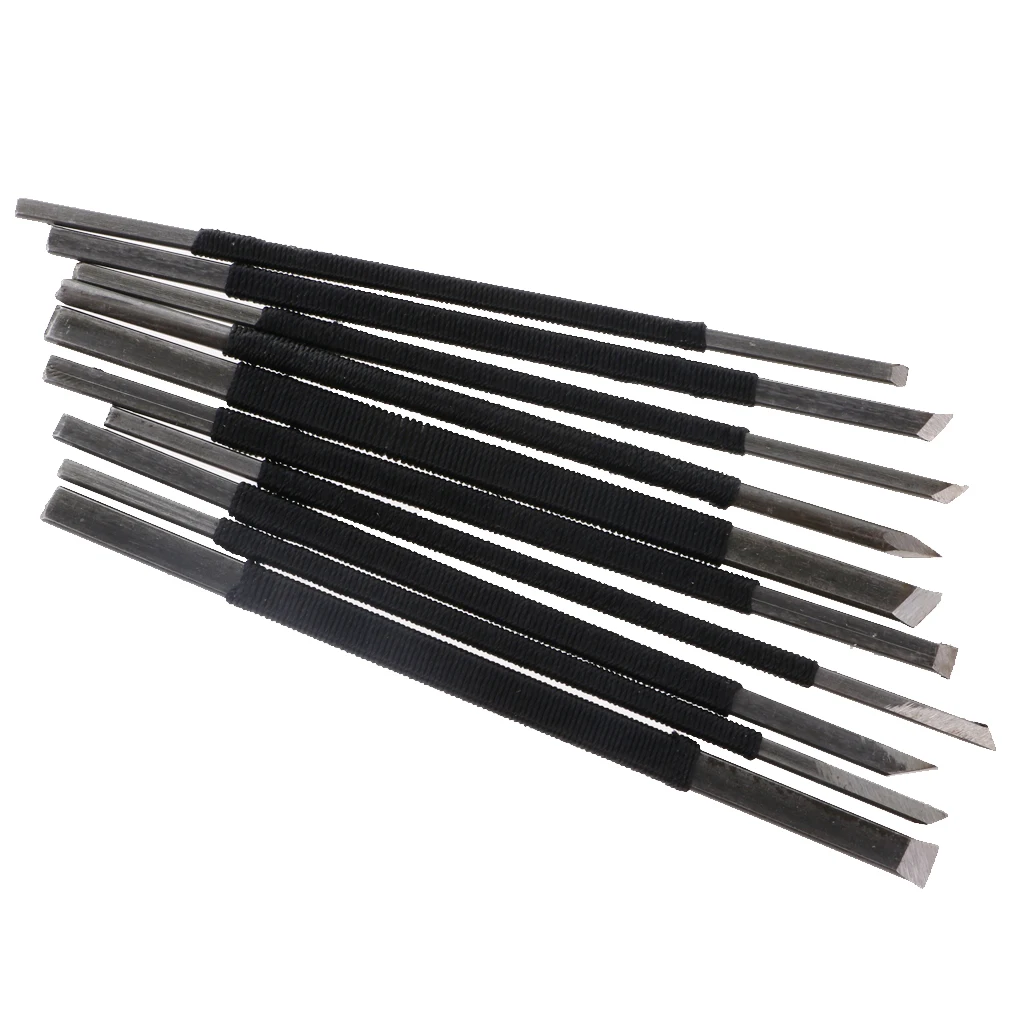 

10 Pieces/Set Stone Seal Graver Burin Cutter Wood Carving Carved Woodcuts Tools Jewelry Making