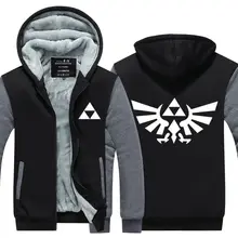 High Quality The Legend of Zelda Link Men Thicken Hoodie Women Anime Zipper Coat Jacket Sweatshirt Cosplay Costume Plus Size
