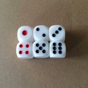 

Free shipping Exclusive NEW 16mm 6pcs/set Blind just have one face with carving pip 6-sided D6 dice for board game accessories