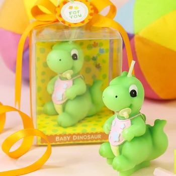 

(Pack of 10 Candles)Dinosaur Smookless Candle Baby Shower Baptism Birthday Party Favor Children Gift Present Baby Boy Girl