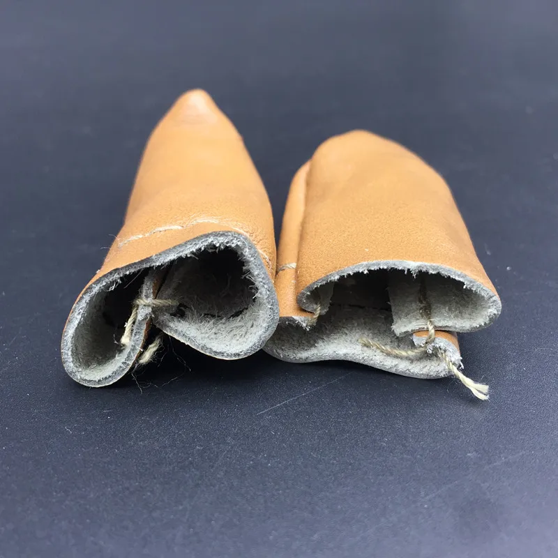 2pcs Leather Finger Cots Felting Needle Tool For Finger Thimble Cover Protection