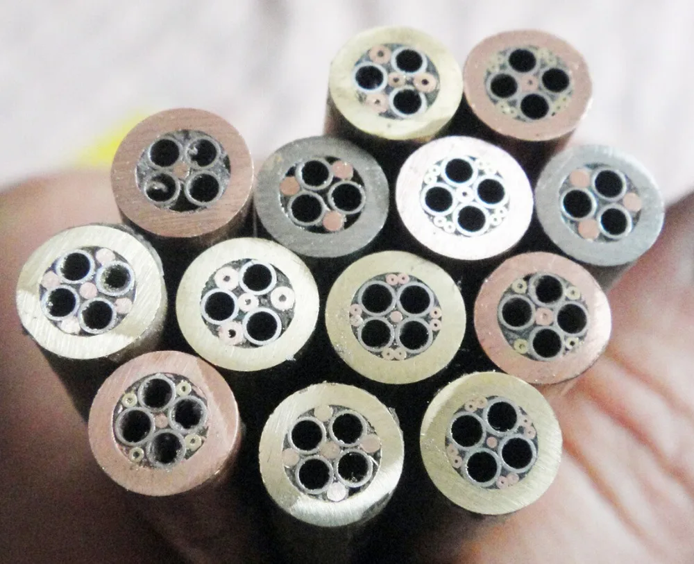 Buy 6mm DIY knife handle copper rivet screw Flower