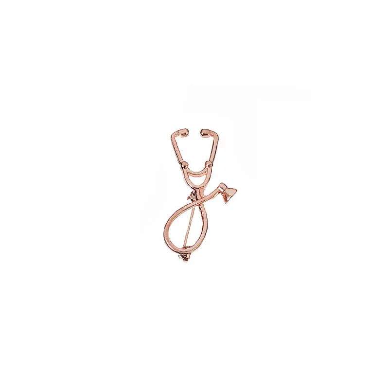Stethoscope 1 Мультяшные медицинские эмалированные булавки, броши для доктора медсестры, стоматолога, стетоскопа, капсулы, зуб, орган, сердце, глазное яблоко, мозговая брошь, ювелирные изделия - Окраска металла: Stethoscope 1