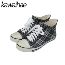 2017 Autumn Winter Rubber Boots Casual Work Rain Shoes Female Waterproof Women Boots Brand Kawaihae
