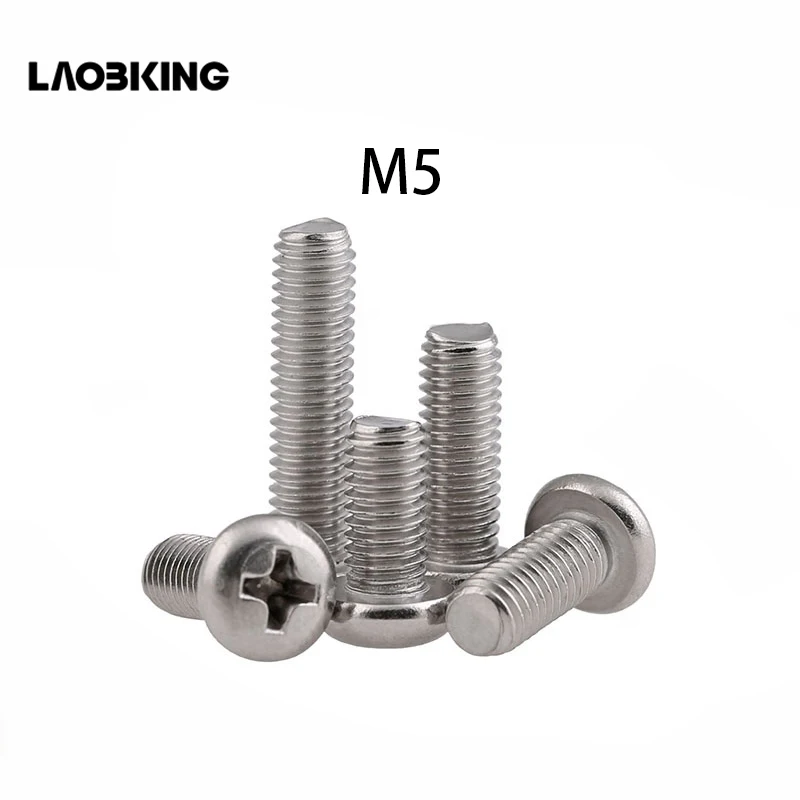

GB818 M5 304 Stainless Steel Phillips Cross Recessed Pan Head Screw M5*(6/8/10/12/14/16/20/25/30/35/40/45/50/60/70/80/90/100)