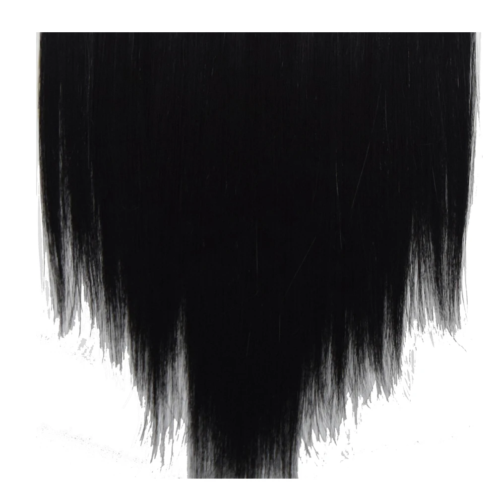 TOPREETY Heat Resistant Synthetic Fiber 100g Straight Clip in hair Extensions 7pcs/set Full head 7106