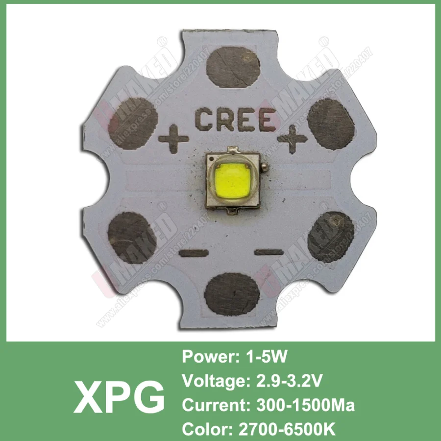 3 Вт 5 Вт 10 Вт CREE XML XPE XPG XTE светодиодный теплый белый RGB высокомощный светодиодный чип на 20 мм PCB