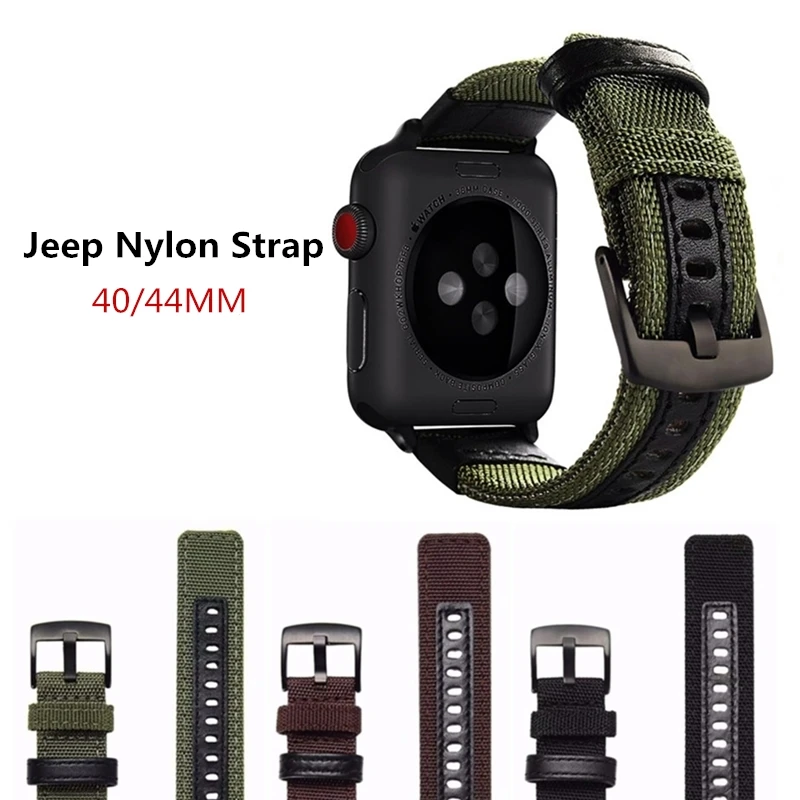 Ремешок спортивный для Apple Watch 4 5 iWatch 40 мм 44 плетеный нейлоновый браслет наручных