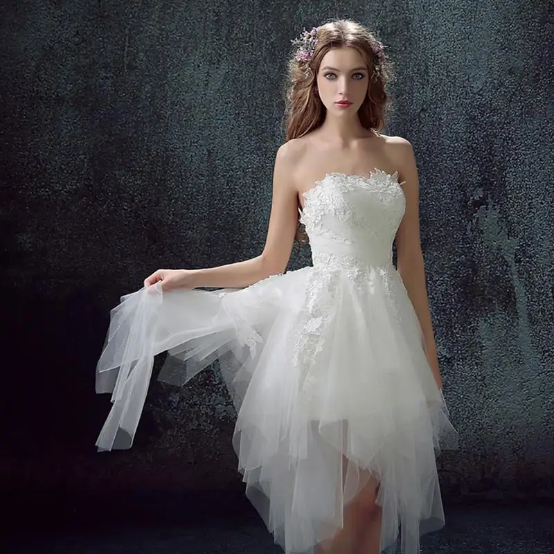 Y Lace Princess Bride Short Plus Size Wedding Dresses Under 100 Y Lace Princess Bride Short Plus Size Wedding Dresses Under 100 Vestidos De Festa Novia High Low 2017 New Blush Abc114 In From