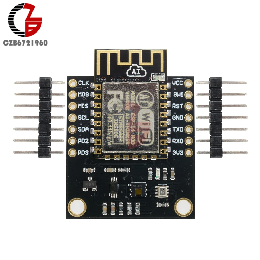 

ESP8266 Wifi MCU Sensor Control Module HDC1080 Temperature Humidity BH1750FVI Light BMP280 Atmospheric Pressure Sensor Module