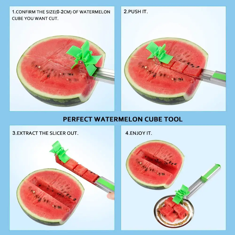 TPUSNOK ветряная мельница нож для арбуза Нержавеющая сталь нож для нарезки дыни которую удобно держать нож для резки арбуза инструменты для фруктов TPA44