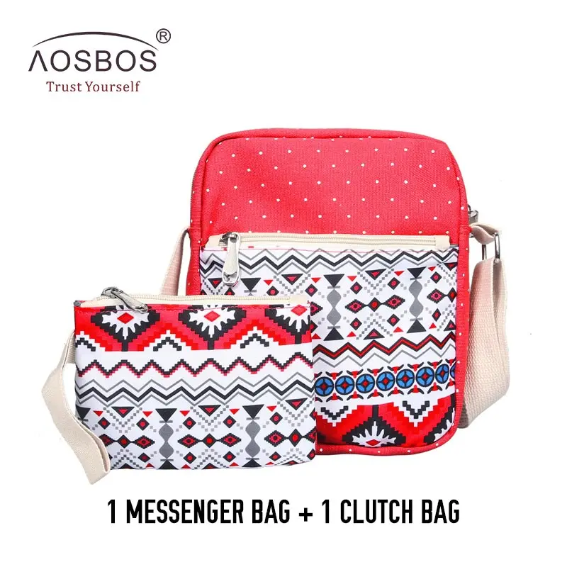 Aosbos 3 шт./компл. стильная Печать на холсте, школьные рюкзаки для девочек-подростков, Винтаж геометрический узор женские рюкзаки mochila escolar - Цвет: rose2