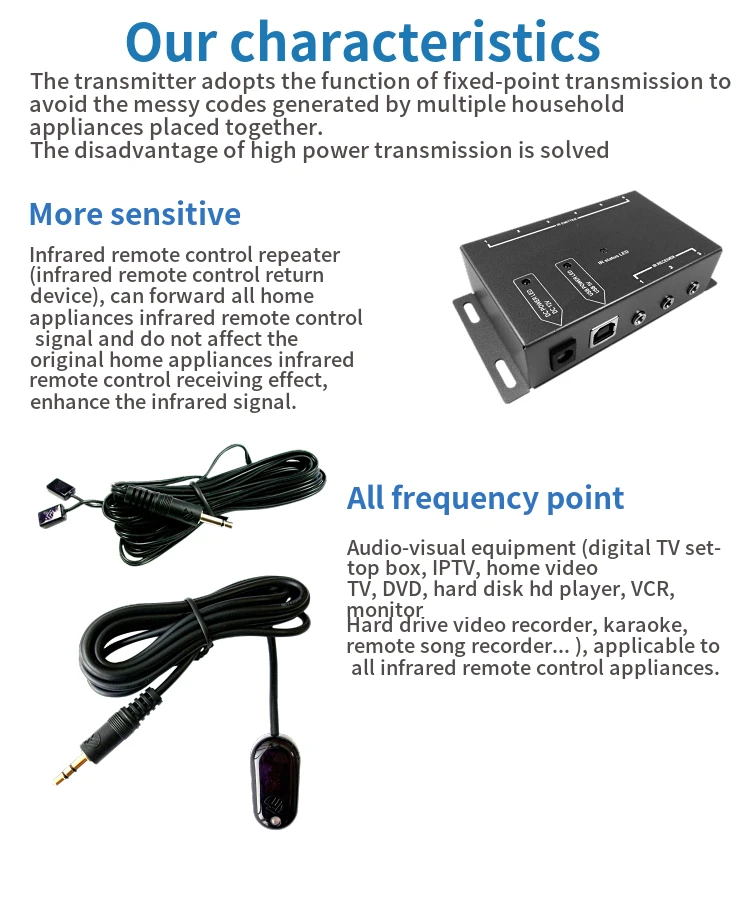 Новейший ИК инфракрасный пульт дистанционного управления ретранслятор расширитель комплект 2 двойной головкой излучателей с 1 приемником скрытый A/V устройства системы(США