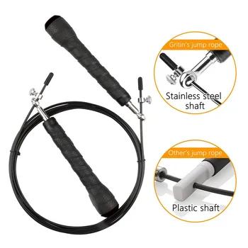 

NEW PVC Skipping Jump Rope Adjustable Steel Ball Bearings Non Slip Grips Cable for Fitness Gym