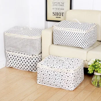 

52*41*26cm Large cotton linen clothing bag Thickened quilted bag. Waterproof moisture-proof quilt bag Cabinet finishing bags