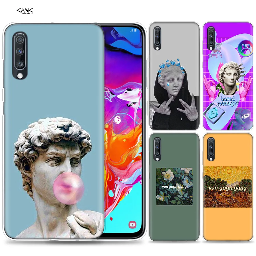 

Bags Case for Samsung Galaxy Mobile Phone A50 A70 A30 A20 J4 J6 J8 A6 A8 M30 A7 Plus 2018 Note 8 9 Art Aesthetic Van Gogh Mona L