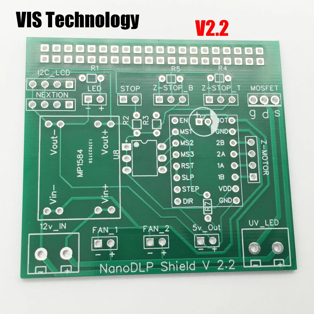 1 шт. Nanodlp V2.2 PCB двойная печатная плата для Nanodlp щит V2.2 PCB для SLA Nano принтер Thingiverse TOS