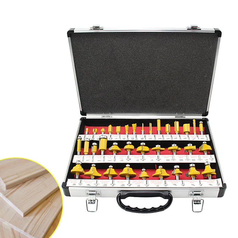 

35pcs / set woodworking milling cutters 1/4 '' / 8mm carbide rod drill bit for wood cutter engraving cutting tools
