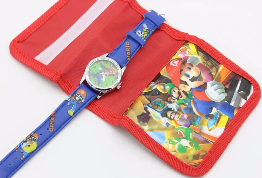 Super Mario bambini Set orologio e la borsa del portafoglio da polso al  quarzo Di Natale regalo Dei Bambini Del Fumetto orologi studenti orologi  regalo|Children's Watches| - AliExpress