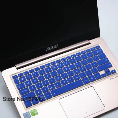 Для Asus 14 дюймов Zenbook UX410 U410UQ RX410 UX42 UX430 U4100 U4000UQ RX410 UX410UQ7200 силиконовое покрытие для клавиатуры протектор - Цвет: Blue