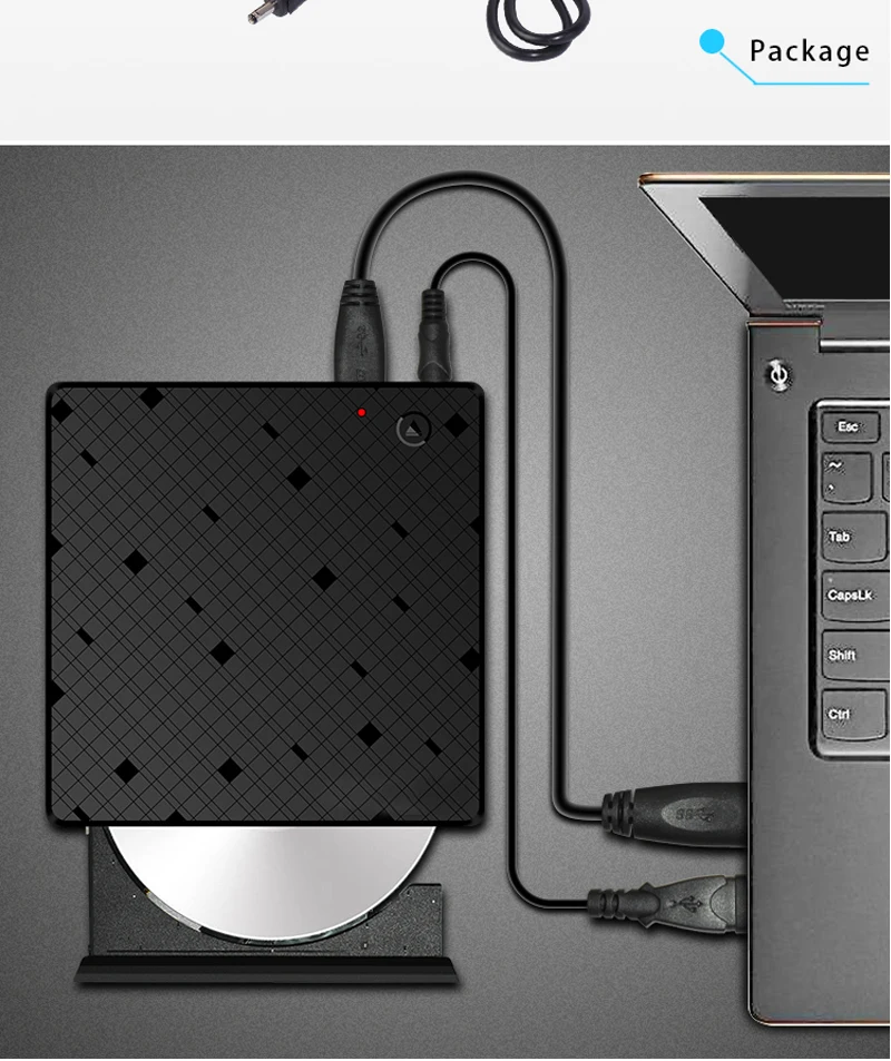 KuWFi Тип C USB 3,1 внешний DVD/CD горелка RW CD/DVD rom проигрыватель дисков оптический привод для Mac/PC/Apple ноутбук/OS/Windows