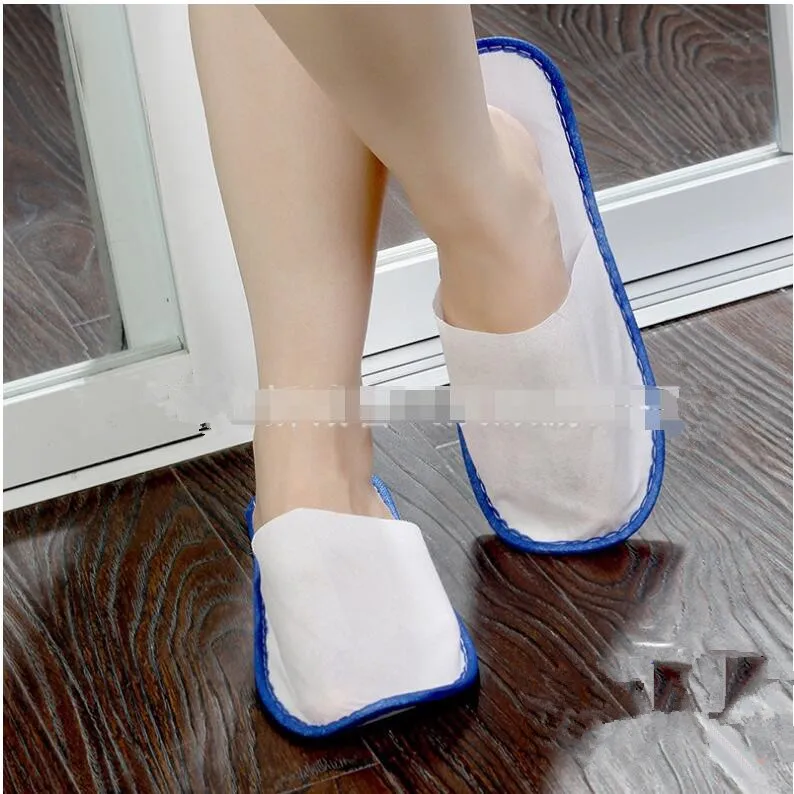 Pares de Azul Casa de Hóspedes 28cm para Mulher Branco Towelling Hotel Chinelos Descartáveis Terry Spa Sapatos 50 5 chinelos descartáveis terry spa casa de hóspedes sapatos 28cm para mulher