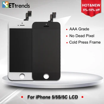 

20PCS/LOT AAA None Spot LCD Screen For iPhone 5/5S/5C LCD display with Digitizer Touch Screen Assembly Free Shipping by DHL