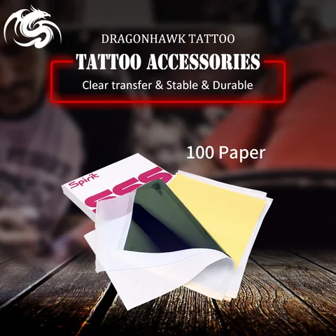 Tatuagem Estêncil Transferência Carbono Papel Parte Superior 100 Pces a4 Tamanho Fornecimento Ws011 *