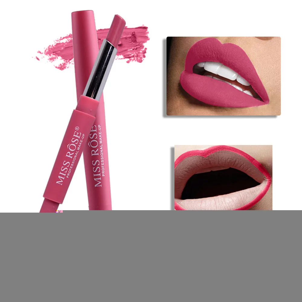 Мисс Роуз дважды конец прочного lipliner Waterproof Lip Liner палки карандаш 8 цветов F1109