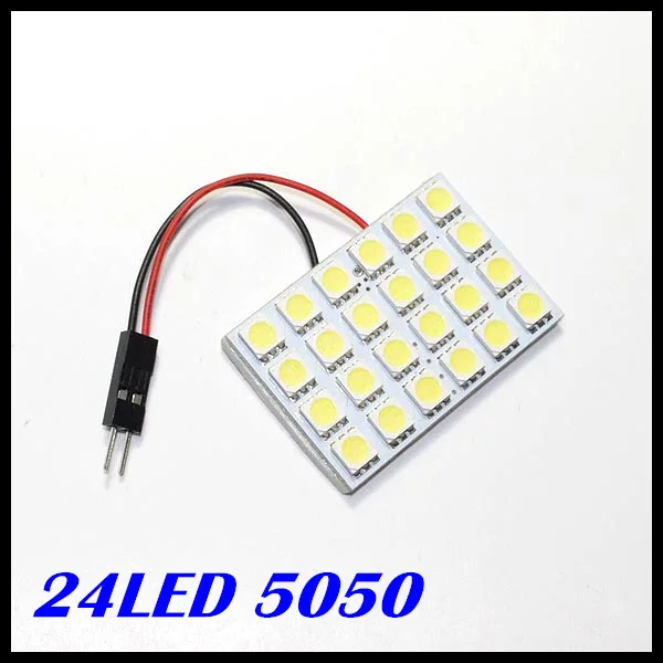 Бесплатная доставка 100 шт. Светодиодная панель для автомобиля 24Smd 5050 Dc12v