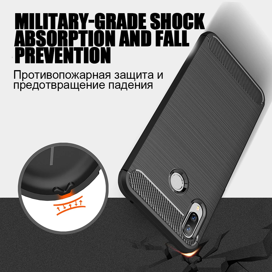 TOMKAS Carbon Fiber Case For Huawei Honor Play Phone Case On Bumper Silicone TPU Cover Coque Funda Carcasa Hoesje Capa Capinha   (5)