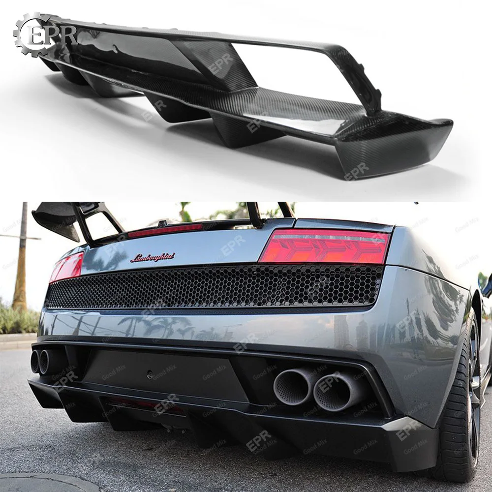 

For Lamborghini Gallardo LP570 Carbon Fiber Rear Diffuser Body Kits LP570 Tuning Trim Accessories For Gallardo LP570 Diffuser