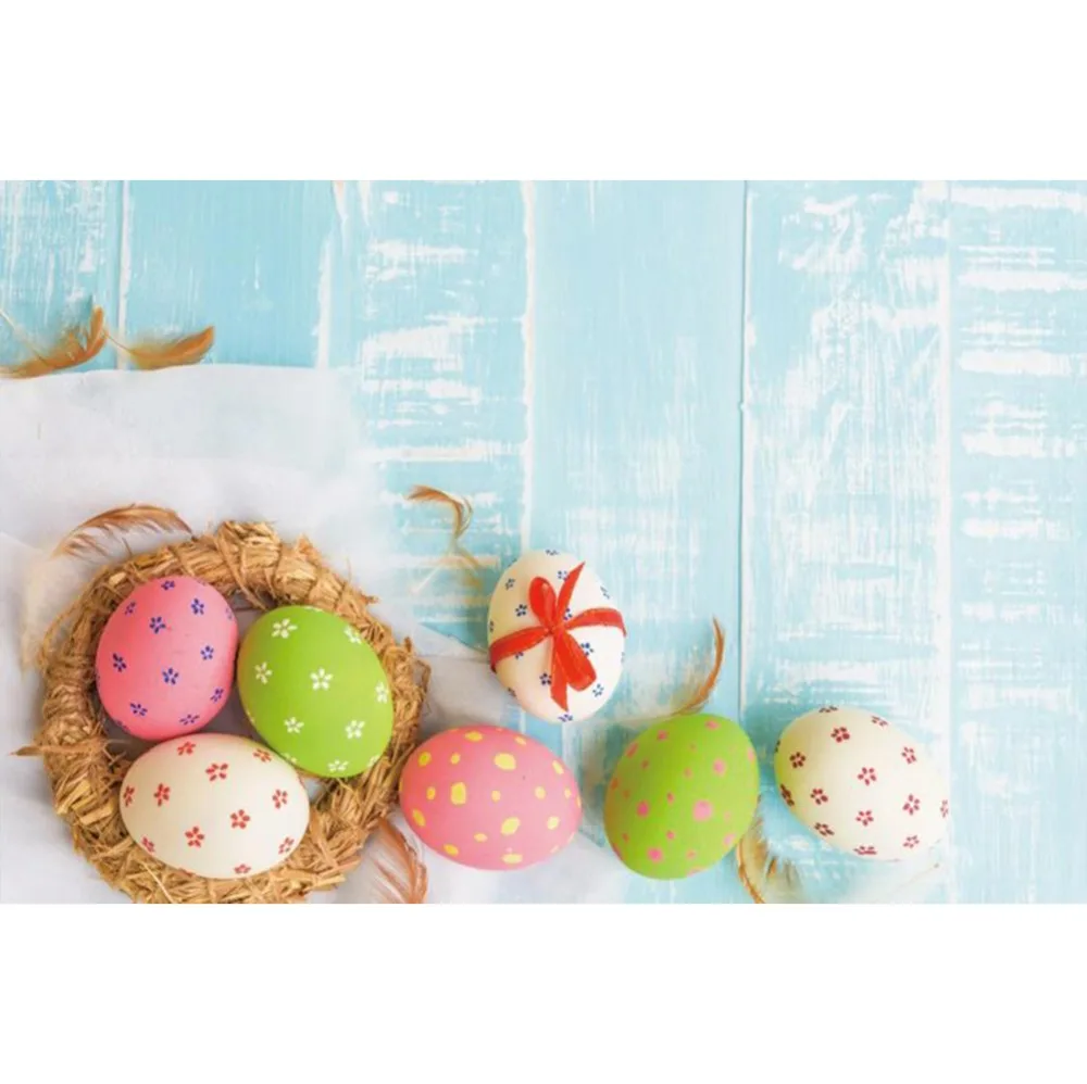 Laeacco Happy Easter Bird Nest Eggs Plank настенная детская портретная сцена фон для фотосъемки
