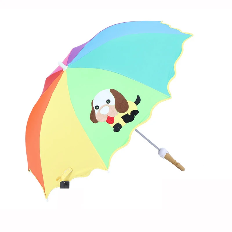 YADA Cartoon Christmas Girl Umbrella For Boys Girls Animation Creative Long-handled Umbrellas 3D Ear Modeling Kid Umbrella YS697