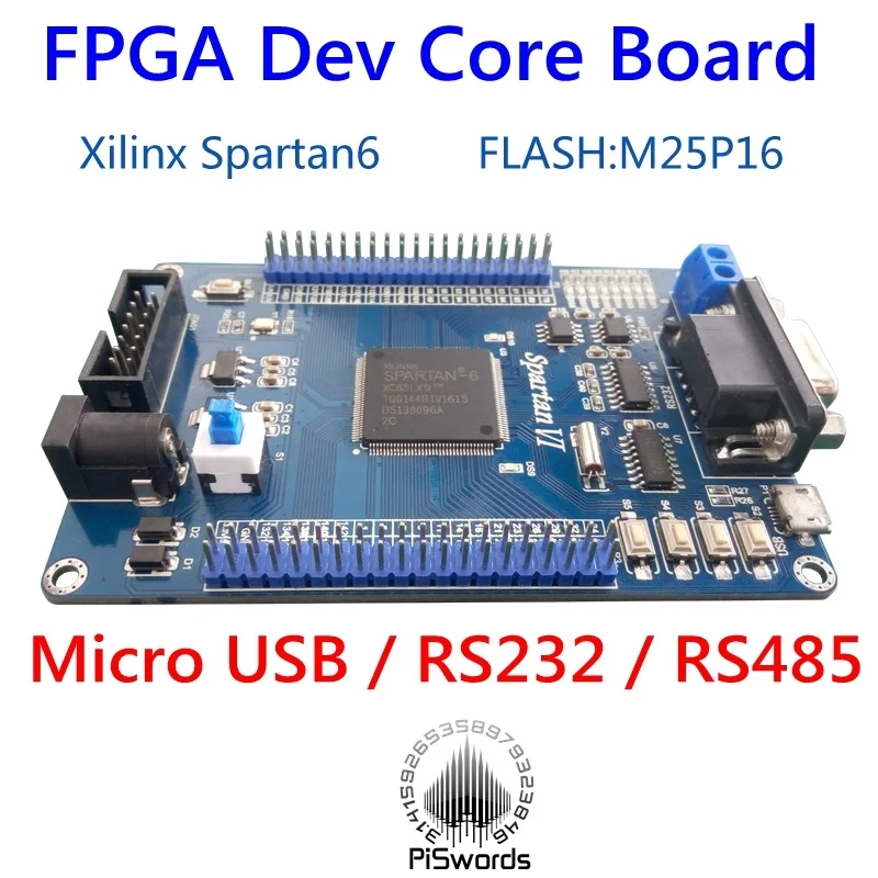 Pisowrds Xilinx Spartan6 FPGA развития наборы для плат модуль Спартанский 6 XC6SLX9 с USB RS232 RS485