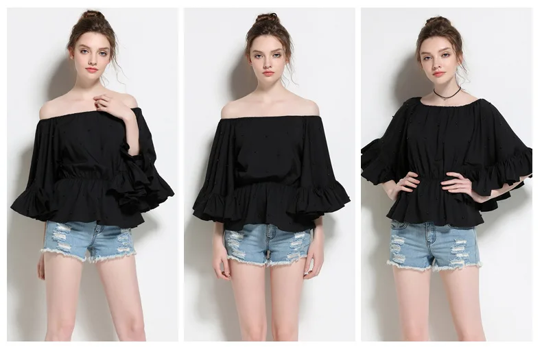 Beading Womens Blouse Shirt  (15)
