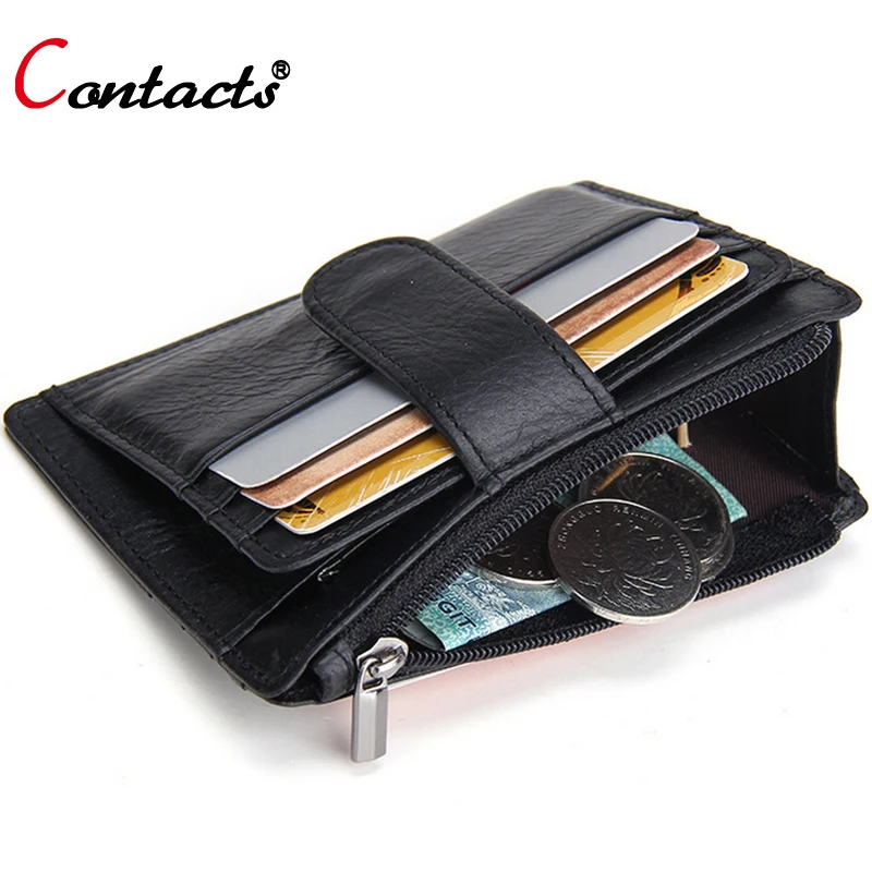 CONTACT&#39;S Genuine Leather Men Credit Card Holder Wallets Women Coin Purse Famous Brand Card ...